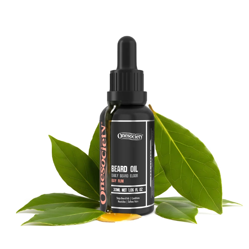 bay rum beard oil by beard company one society