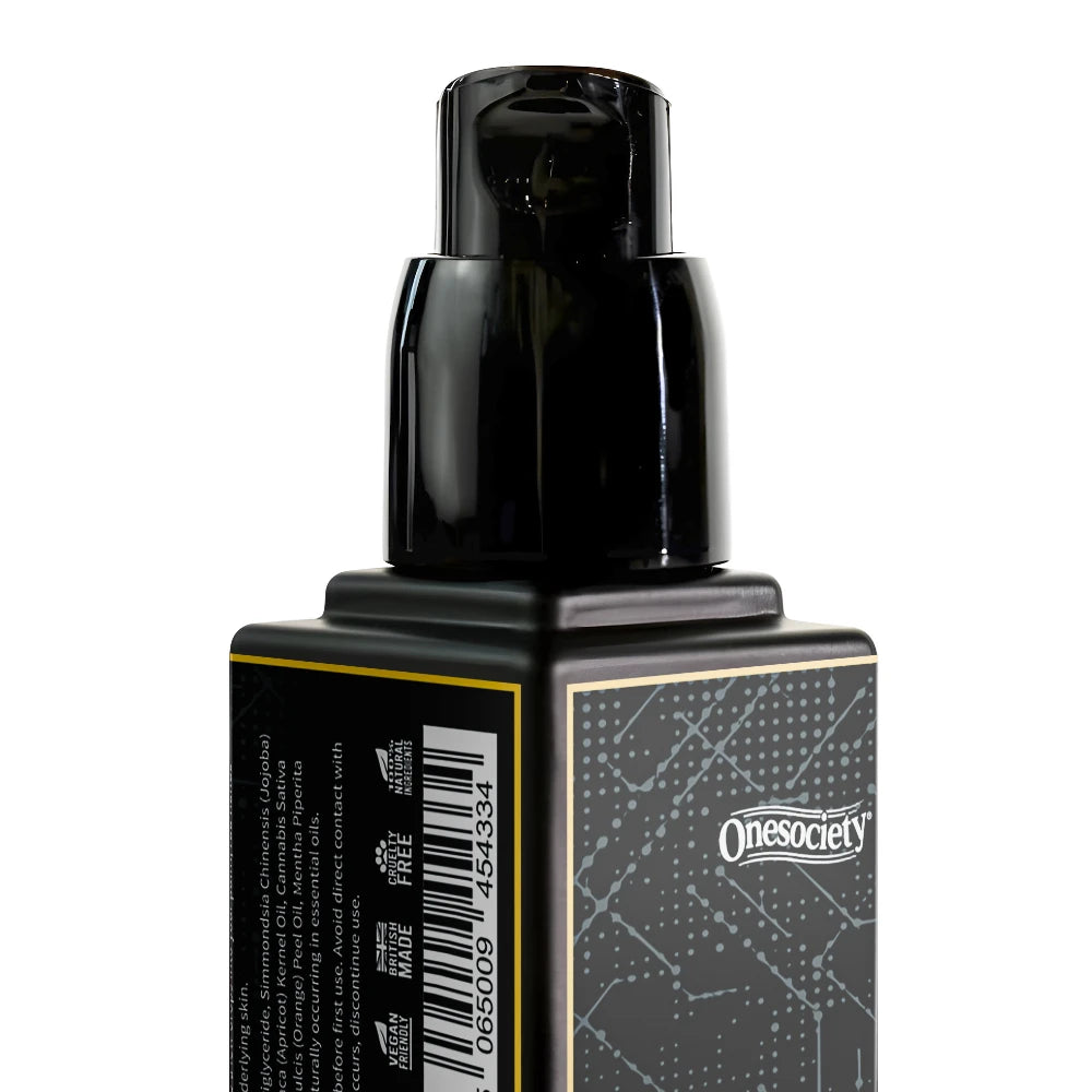 Beard booster beard growth oil by one society lid with pump top