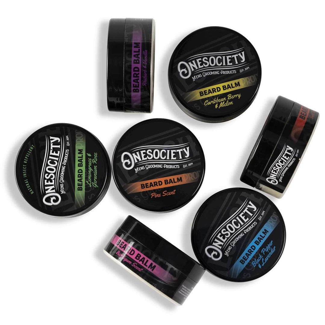 Various One Society Beard Oil Balm Products
