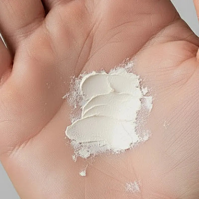 Matte clay in mans hand