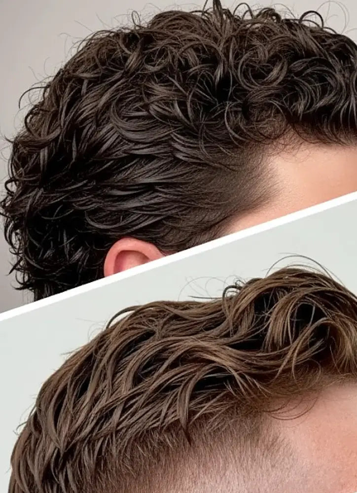 wet hair before being styled