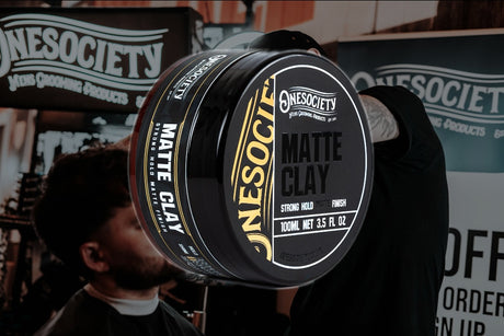 Matte hair product for men one society onesociety. Strong hold clay for men.