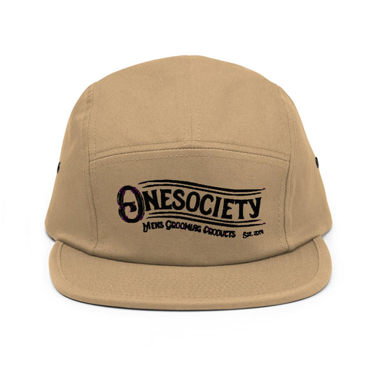 OneSociety Shredder Cap - Five Panel Design with a Modern and Edgy Look. One Society Skate Flat 5 Panel Cap in Khaki.