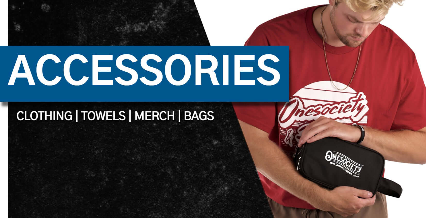 One Society men's accessories and Clothing. Onesociety Men's Towels, Wash Bags & Beard Oil Holders.