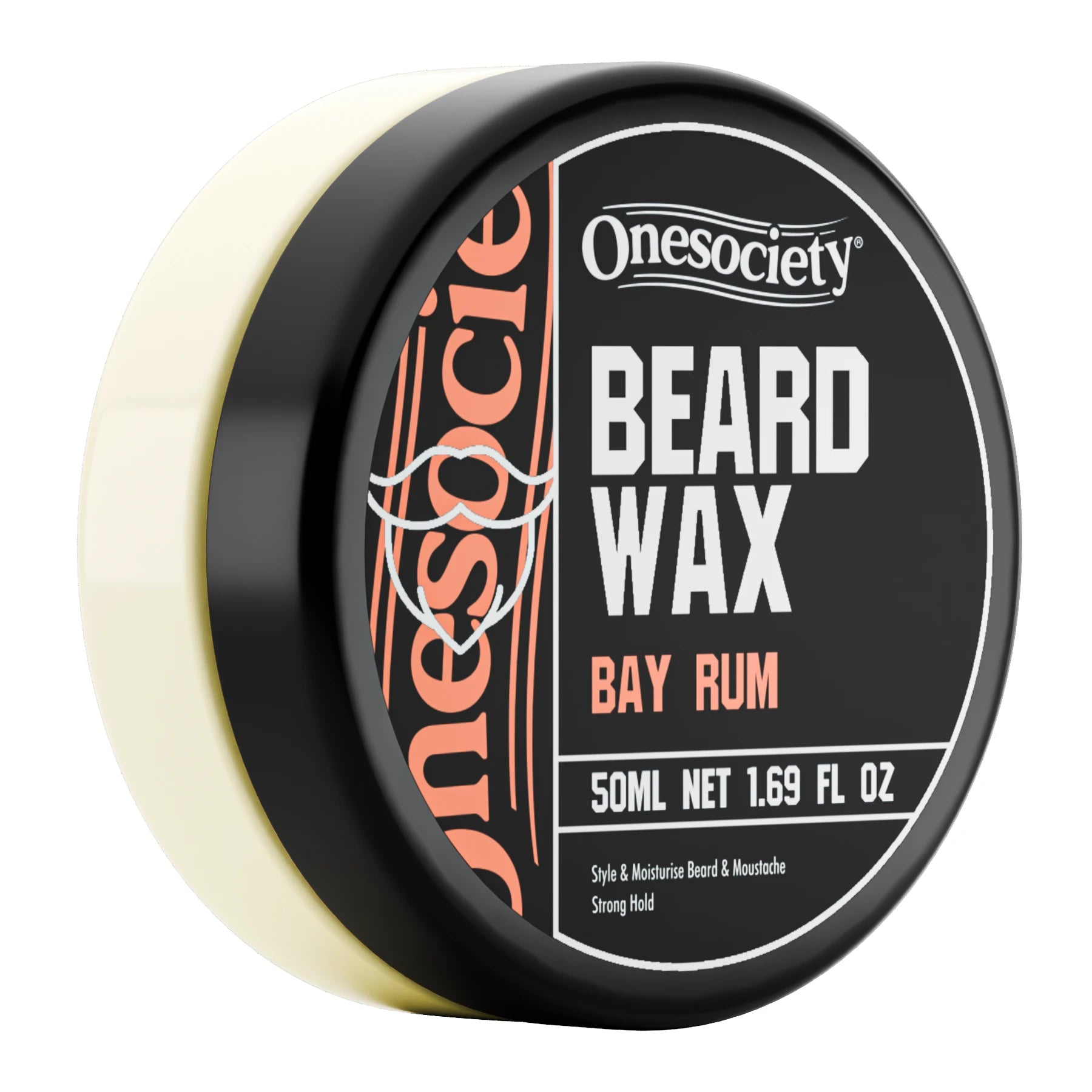 Bay Rum Strong Hold Beard Wax by One Society