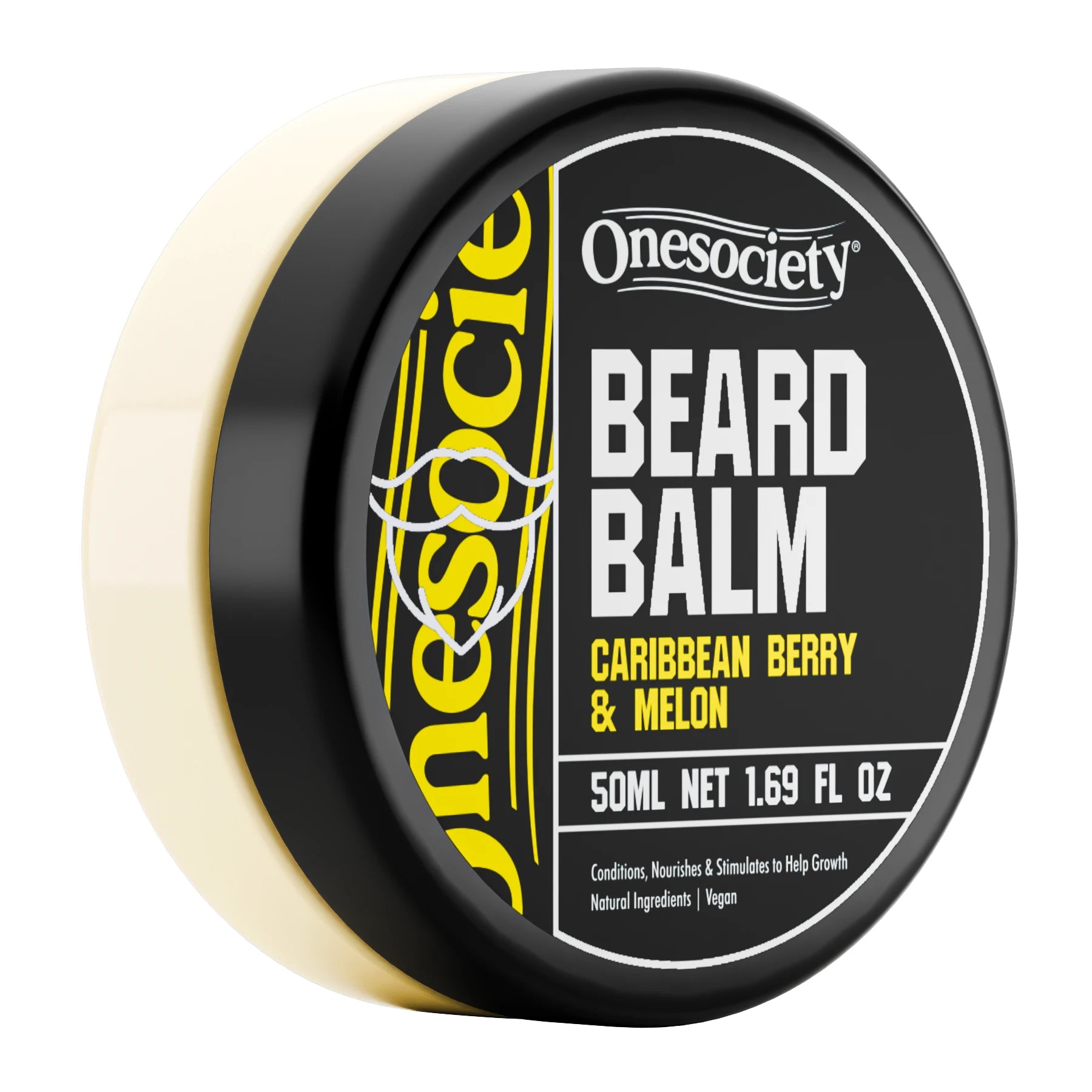 Berry and Melon Beard Balm for Styling made by One Society Men's Grooming Products