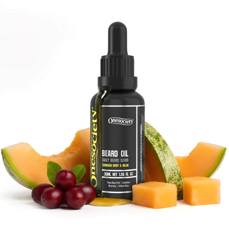 one society natural melon and berry best beard oil for men