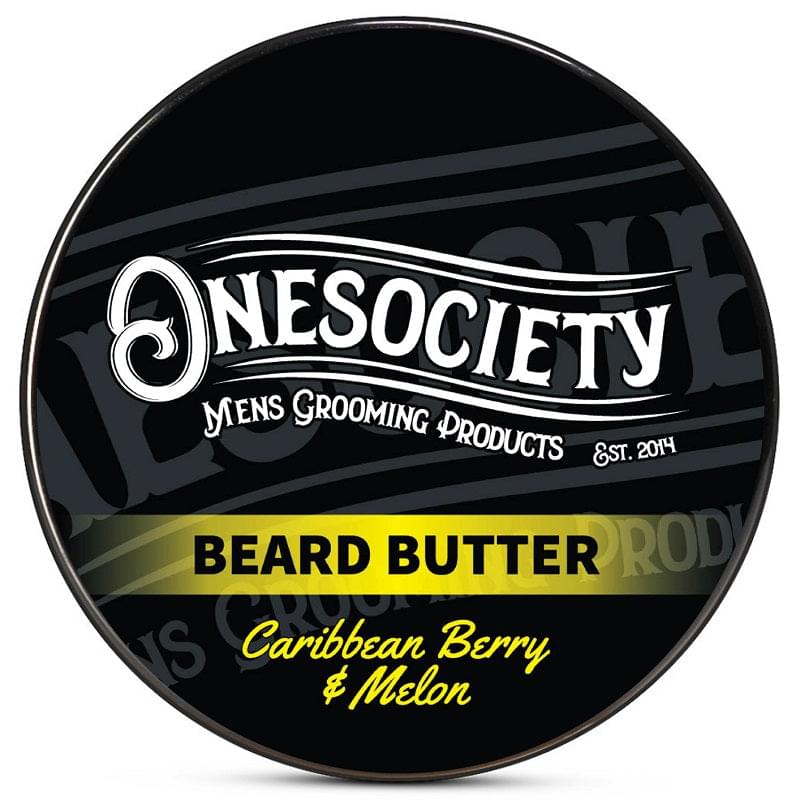 Onesociety Caribbean Berry & Mellon Beard Butter - One Society Organic Vegan Grooming