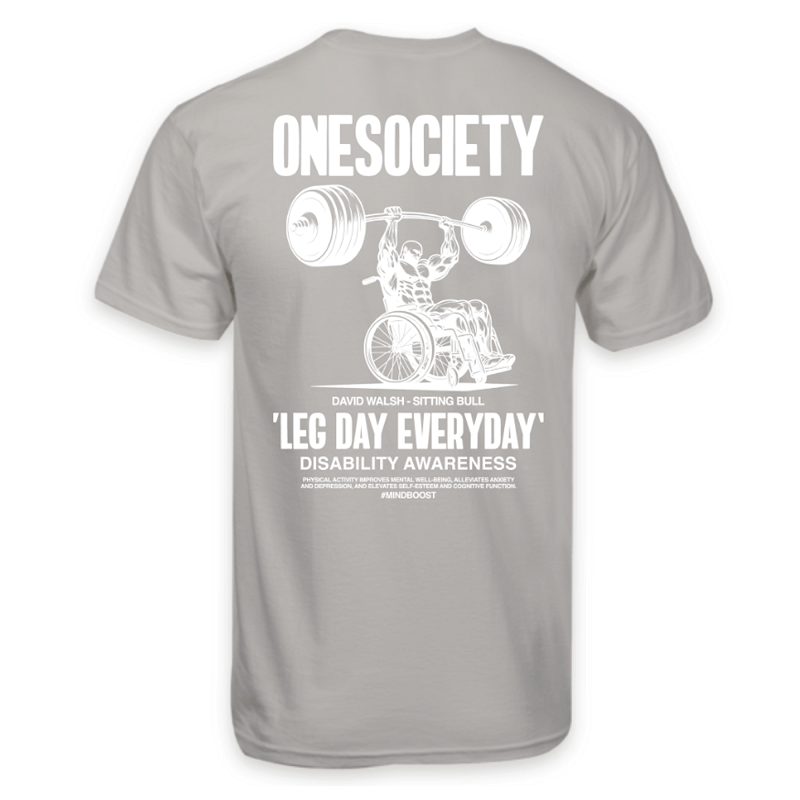 Men s Gym T Shirts Leg Day Everyday ONE SOCIETY