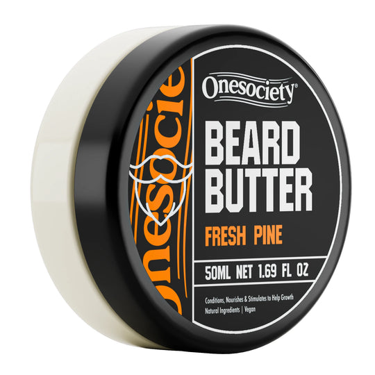 Fresh Pine Beard Butter Cream Made by One Society Men's Grooming Products