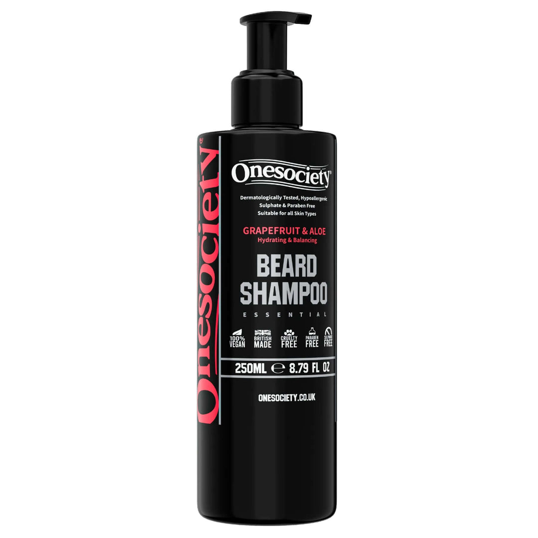 One society grapefruit nourishing beard wash for men.
