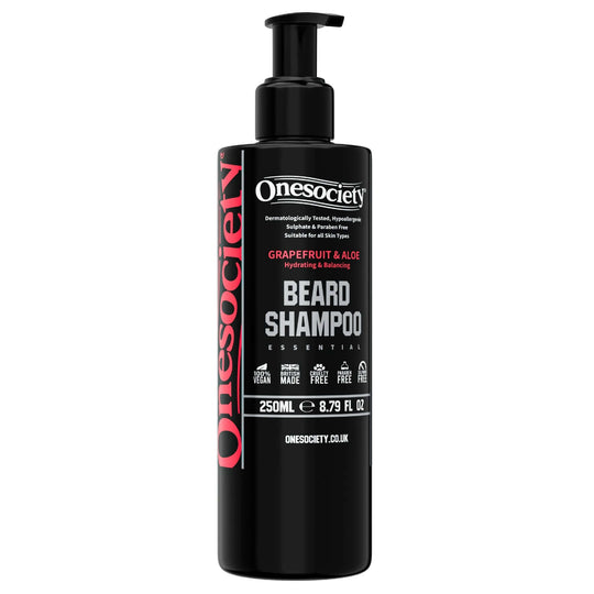 One society grapefruit nourishing beard wash for men.