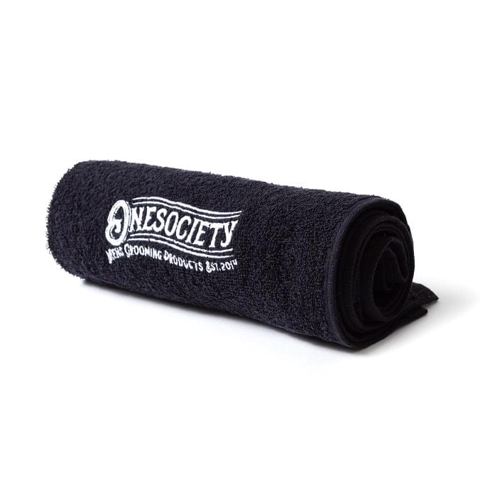 One Society 100% Cotton Gym Towel - Plush and Gentle on the Skin. Black Men's Onesociety Towel.