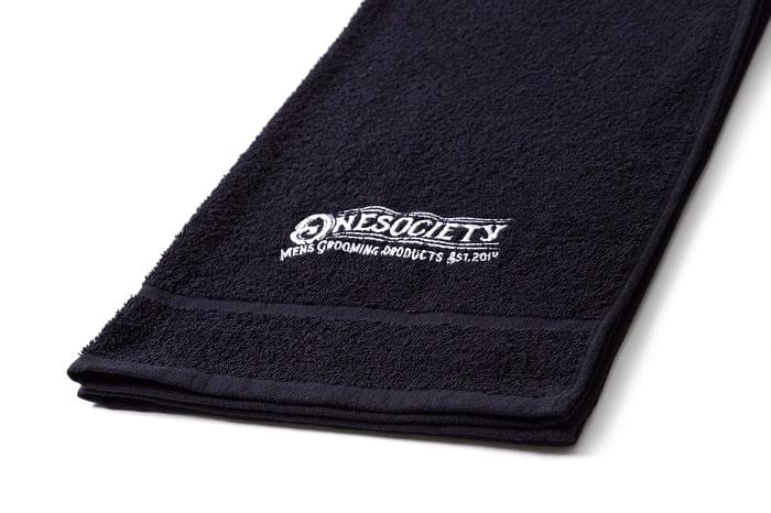 One Society 100% Cotton Towel - Soft and Absorbent for Ultimate Comfort. Onesociety Black Towel for the Gym in Black.
