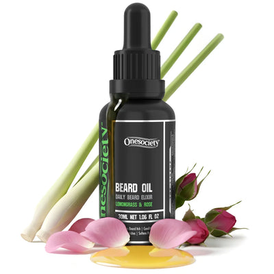 Lemongrass and rose beard oil made by one society