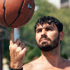 Man playing basketball