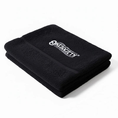 One society beard towel made with 100% Egyptian cotton in black