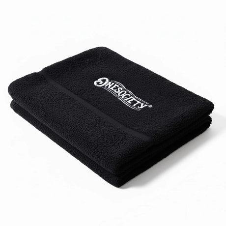 One society beard towel made with 100% Egyptian cotton in black