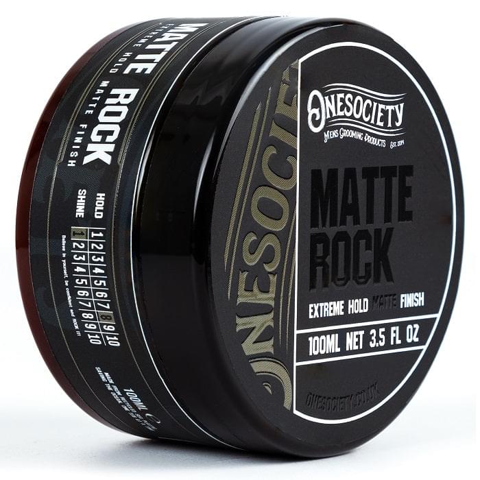 Onesociety Matte Rock - Strong Hold Men's Hair Styling Product - Water-Based Formula - Made in the UK with Premium Ingredients by One Society Men's Grooming Products