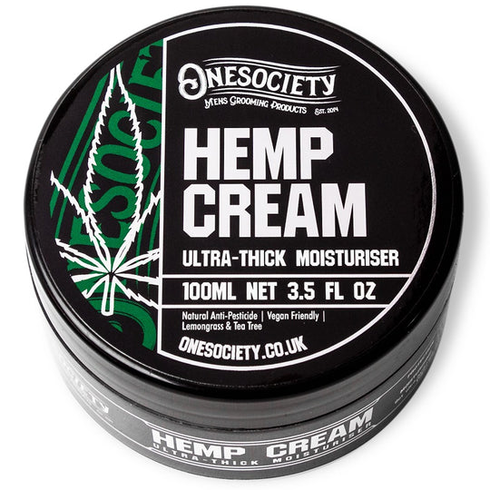 Onesociety organic vegan friendly hemp skin cream made by one society men's grooming products