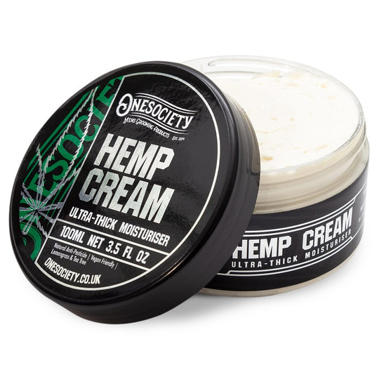 One society hemp cream made for very dry skin, brings instant relief. Onesociety Men's Skin Cream.