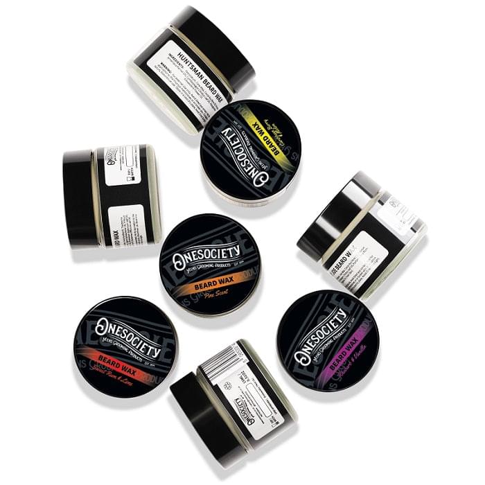 Onesociety Caribbean Berry & Mellon Beard Wax - Organic Vegan Grooming, Rhubarb & Vanilla, sweet rum and lime. Made in the UK. Onesociety Men's Grooming Products.