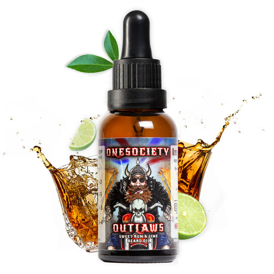 sweet rum and Lime Beard Oil made by one society. Manly smell with rum.