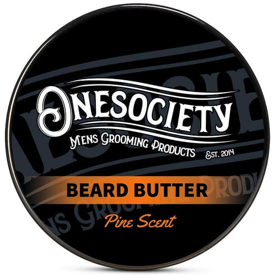 Onesociety Pine beard butter. Made in the UK for men with beards.