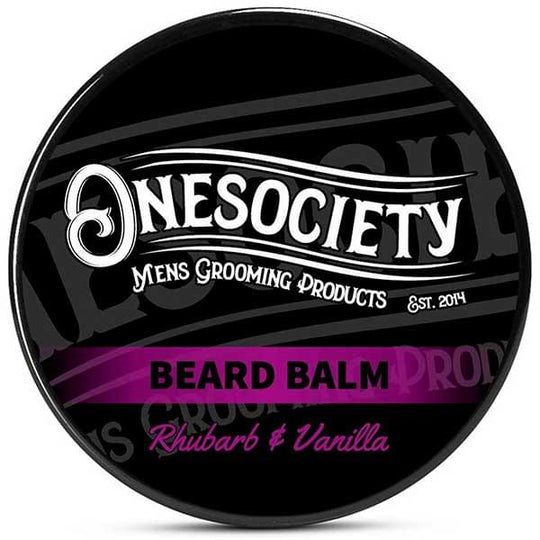 Onesociety Rhubarb & Vanilla Beard Balm - One Society Natural Vegan Care