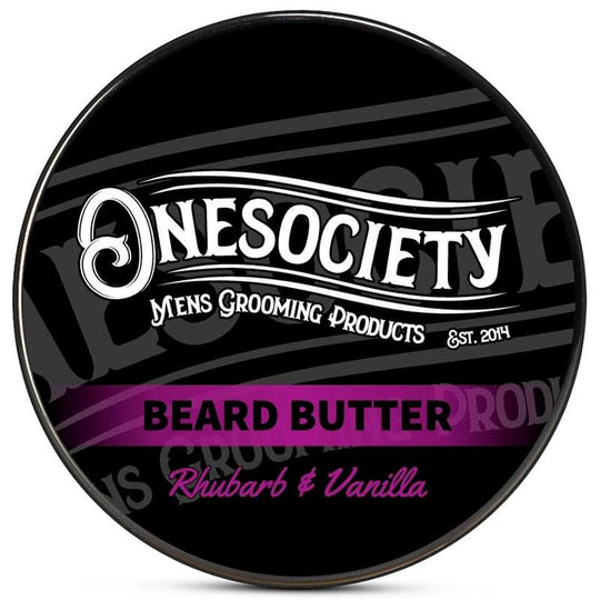 Onesociety Rhubarb & Vanilla Beard Butter - One Society Natural Vegan Care