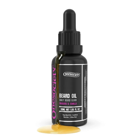Rhubarb and vanilla beard oil by one society