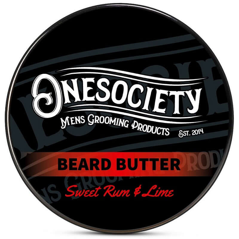 Onesociety Sweet rum and lime beard butter. Made in the UK for men with beards.