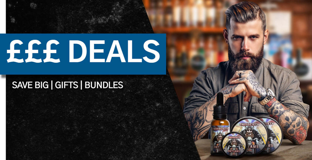 One society beard, shave, skin, shower and hair care bundles. The perfect gift for men. Onesociety