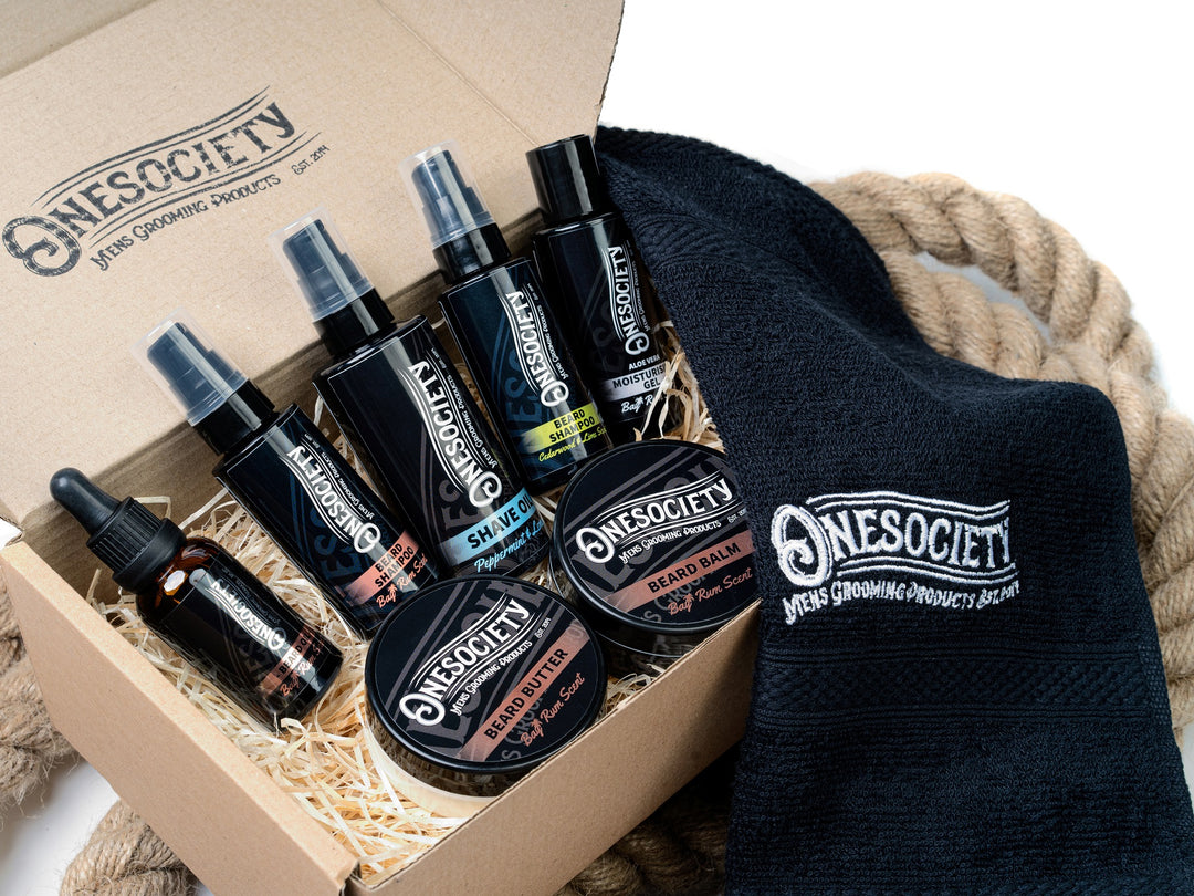 Beard Grooming Kit UK beard subscription box male subscription box onesociety one society beard care best made in britain bearded subscription box mens grooming products vegan friendly 