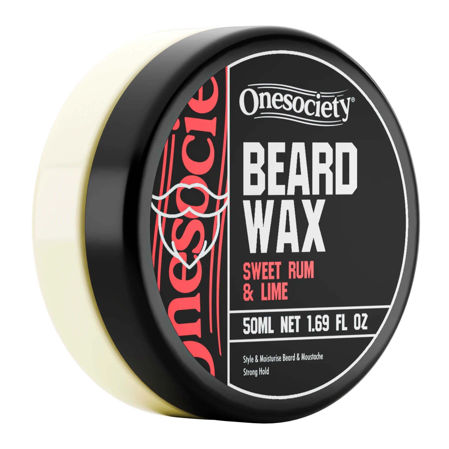 Sweet Rum and Lime Strong Hold Beard Wax by One Society