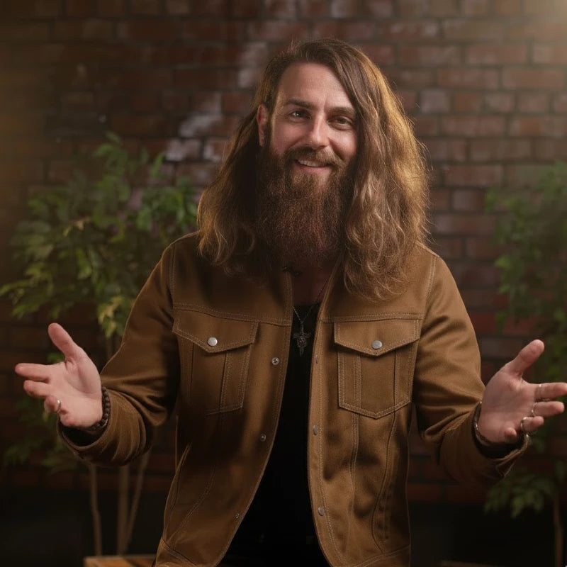 Adam brown presenting the 90 day beard challenge from one society