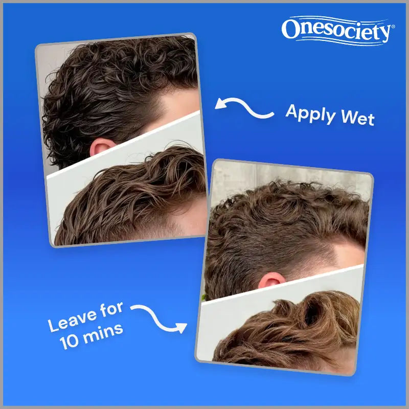 before and after using one society matte hair clay